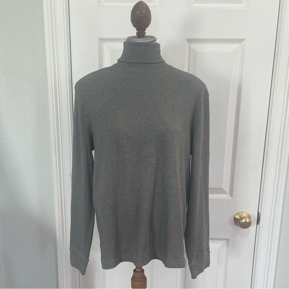 Ralph Lauren Gray long sleeve 100% cotton Turtleneck women’s size XL